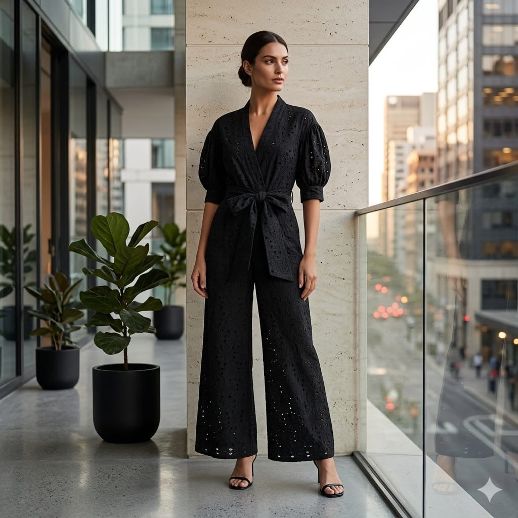 PADOVA-Black statement Jumpsuit- Sz 8-10