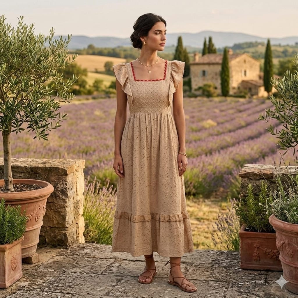 EMILY LOVELOCK- Eyelet Midi Dress- Sz XS NEW WITH TAG (NWT)