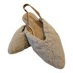 Seychelles -Faux-Fur Pointed Toe Slingback Flats- Size 7.5- New