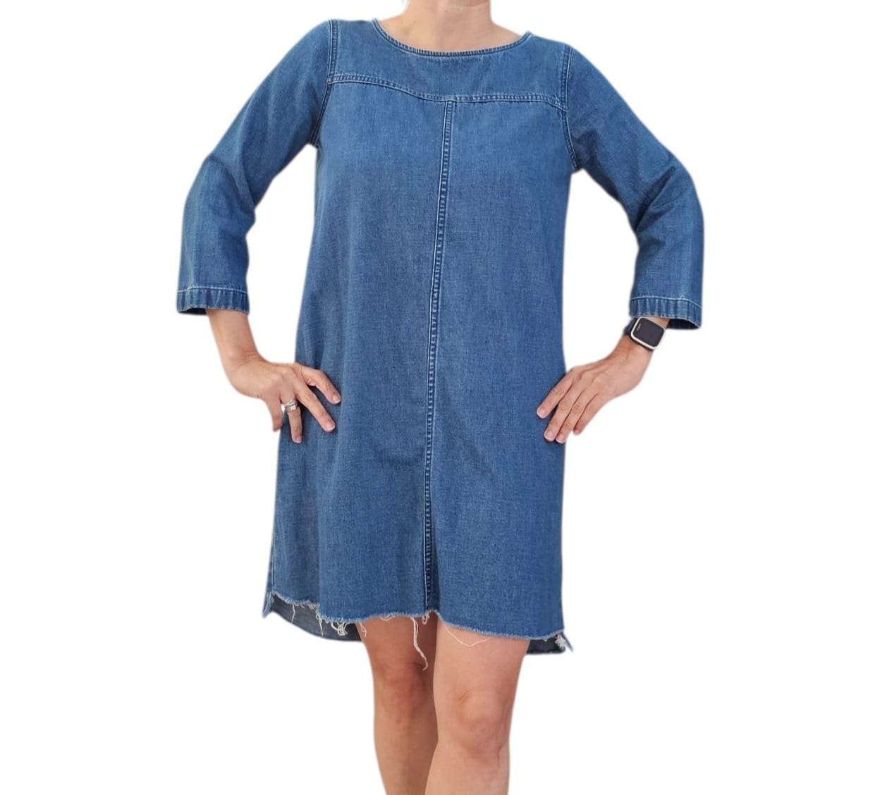 MADEWELL-Effortlessly chic denim shift dress- Sz S
