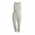 TRINA TURK- Minimalist Ivory zip-front Jumpsuit- Size 0