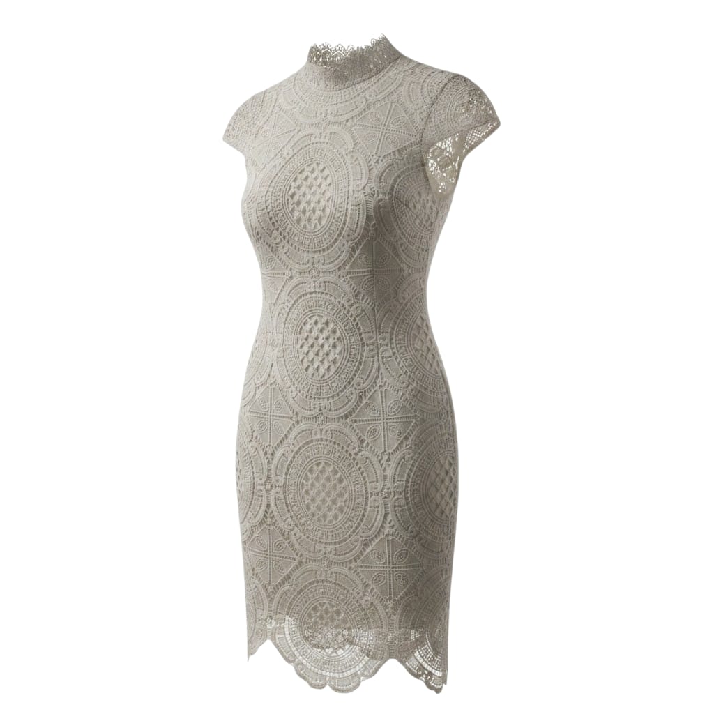 BISSOU BISSOU- Heavy-weight guipure lace dress- Size 10