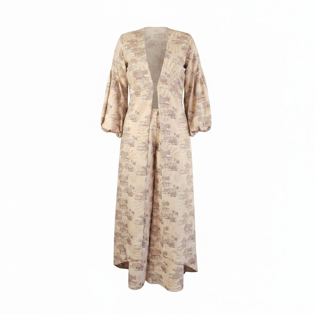 ITALA- 2 Pieces Silk Printed Suit - Sz M