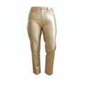 LOLA & SOPHIE New York -Liquid Gold metallic trousers- Sz 4
