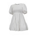EN SAISON- Puff-Sleeve Babydoll Mini Dress in White - Size M- NEW WITH TAG (NWT)