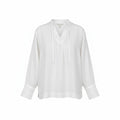 HANA SAN- Tie-Neck Long Sleeve Blouse in White - Size M