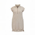 SHE+SKY- Quilted Half-Zip Mock Neck Mini Dress in Oatmeal - Size S- New with tag (NWT)