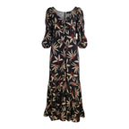 DC Style - Botanical Print Ruffled Maxi Dress - Size XS