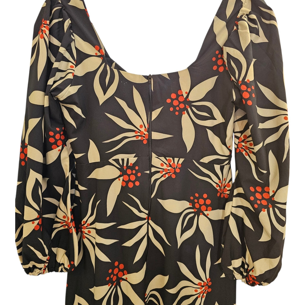 DC Style - Botanical Print Ruffled Maxi Dress - Size XS