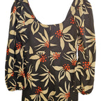 DC Style - Botanical Print Ruffled Maxi Dress - Size XS