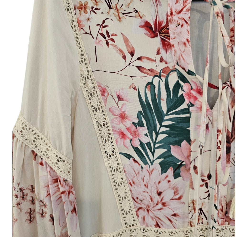 ESPECIA- Botanical & Floral Dress- Sz M