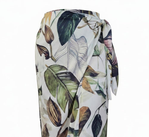 ADRIANA CONTRERAS- Silk botanical wrap skirt - Sz 10