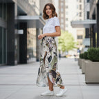ADRIANA CONTRERAS- Silk botanical wrap skirt - Size 10