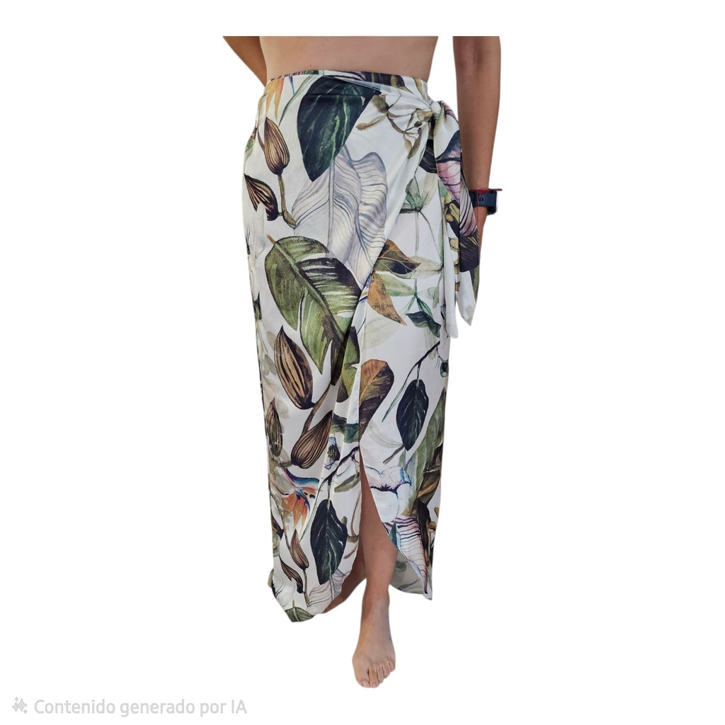 ADRIANA CONTRERAS- Silk botanical wrap skirt - Sz 10