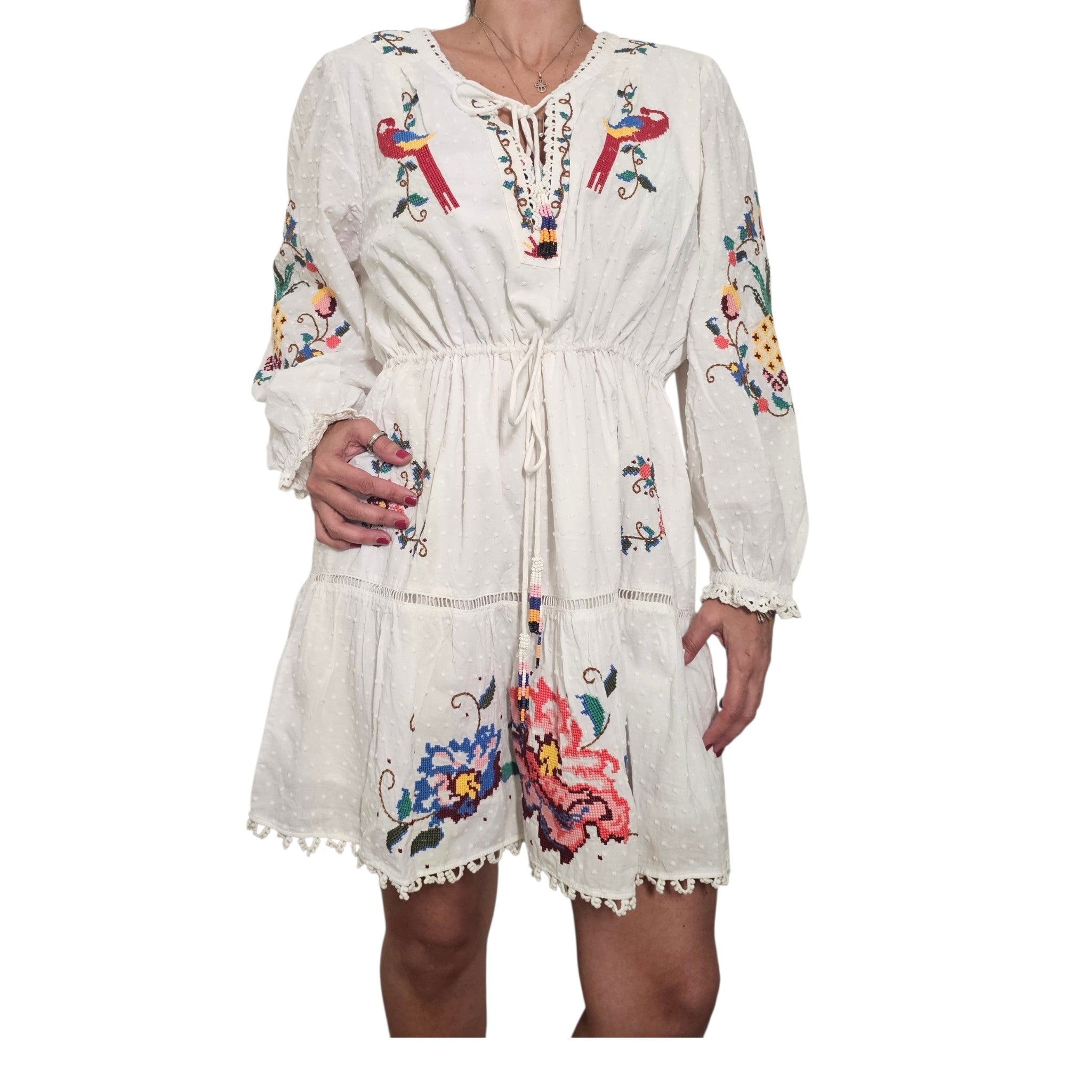 FARM RIO-Artisan & Tropical Mini Dress- Sz XL