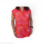 MAISON D'AMELIE-Floral silk sleeveless blouse- Size XS- NEW WITH TAG (NWT)