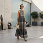 Bella Dahl- Tiered Tie-Dye Maxi Dress - Size S