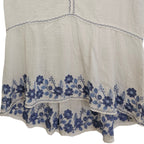 Max Studio London - Embroidered High-Low Slub Knit Blouse - Size L