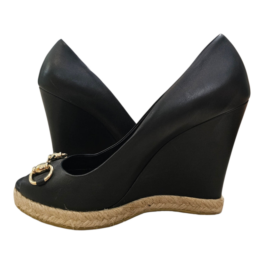 Gucci -Espadrille Horsebit PeepToes -Size 8.5 NEW