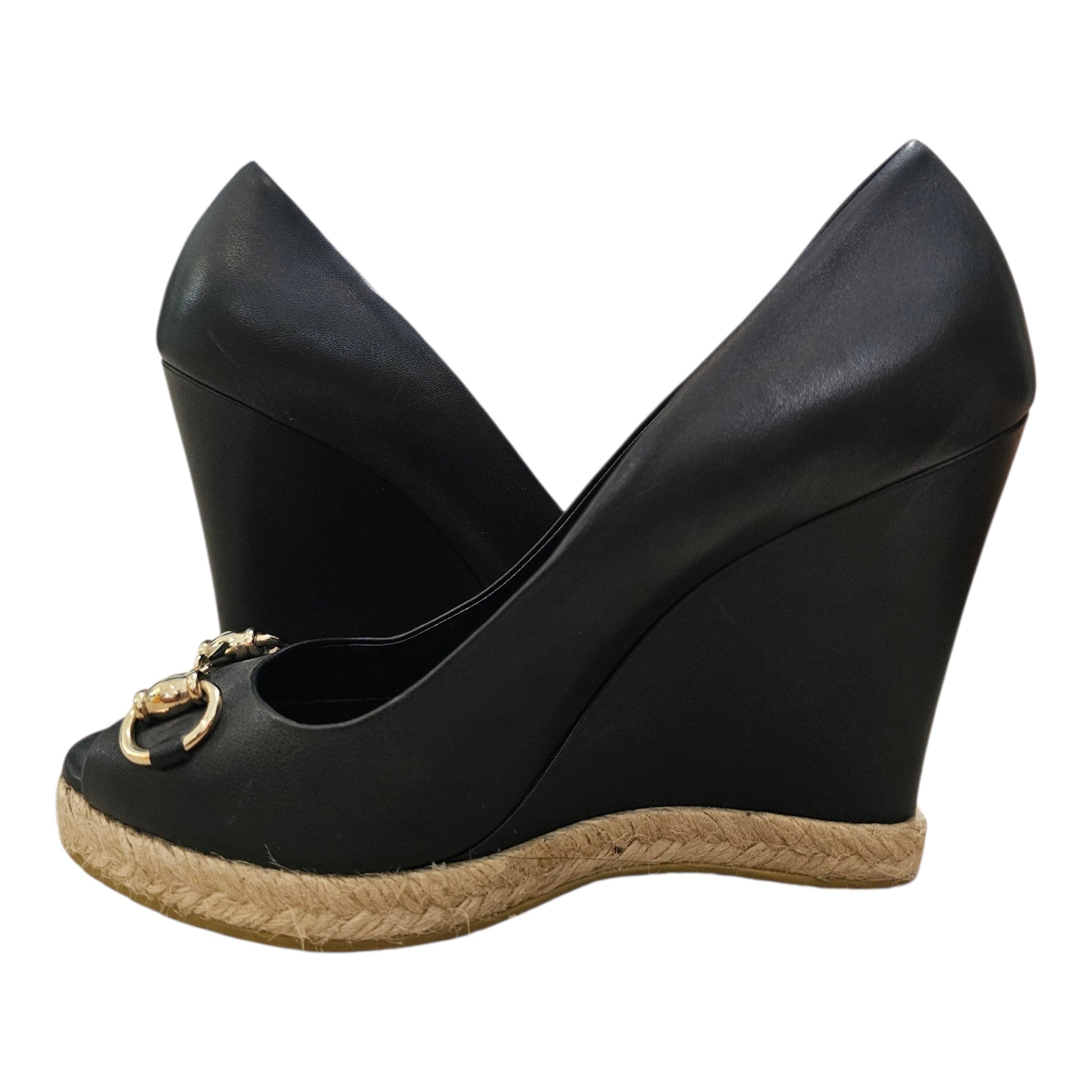 Gucci -Espadrille Horsebit PeepToes -Size 8.5 NEW