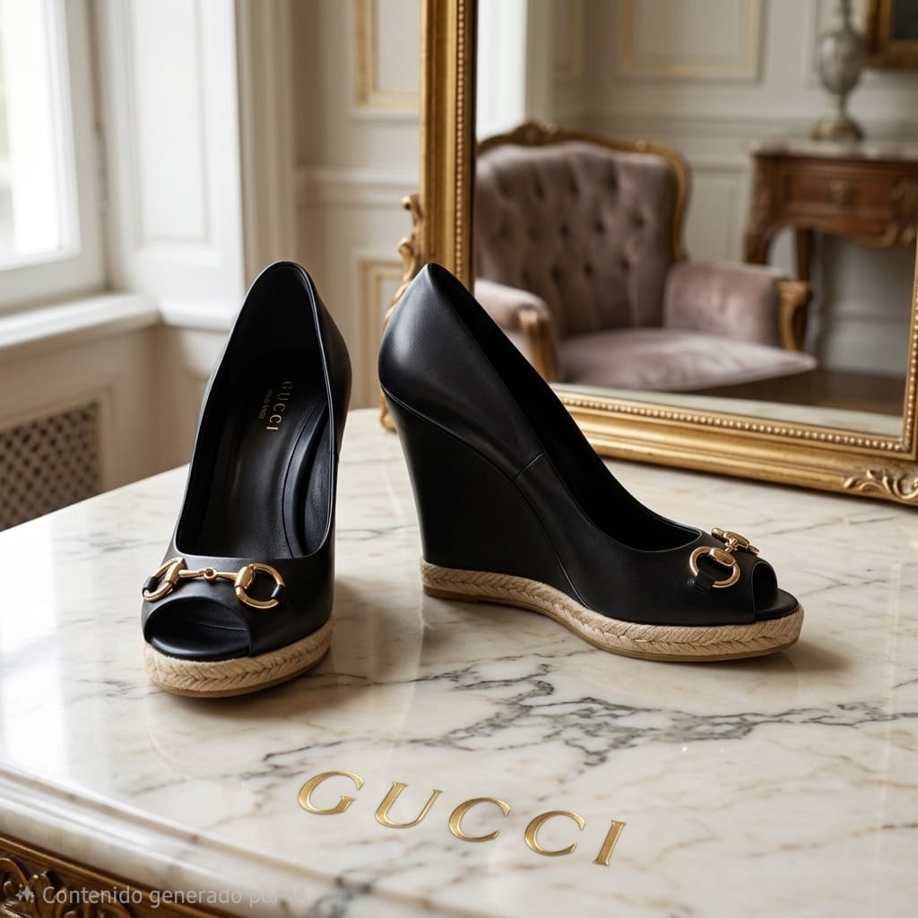 Gucci -Espadrille Horsebit PeepToes -Size 8.5 NEW