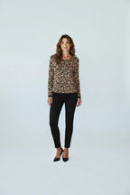 Chico's-Leopard-print fine knit sweater- Size 1