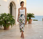 ADRIANA CONTRERAS- Silk botanical wrap skirt - Size 10